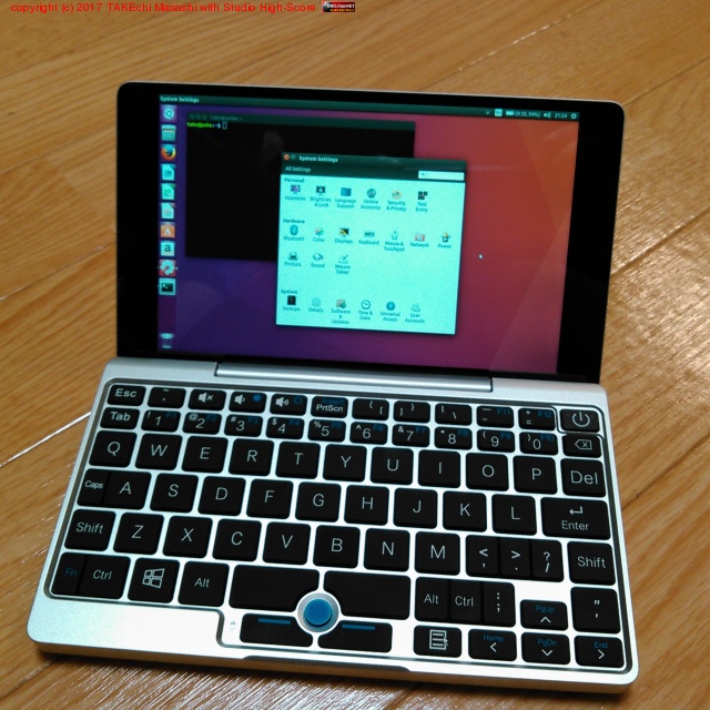 ���λ��Ϥʤ��������ƥ������ Displays �� Rotation �� Clockwise �ˤ��Ʋ��̲������ϲ�衣 #GPDPocket #Ubuntu