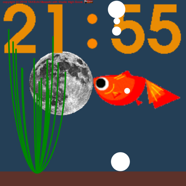 ʿ���Ǹ��������äƤ���#FullMoon #Kingyo http://www.takechon.net/e.g.Kingyo/