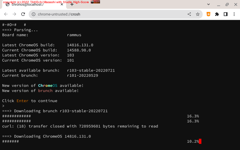GPD Pocket �˥��󥹥ȡ��뤷�� Chrome OS �ޤ��ޤ����! (�Υ����꡼�󥷥�å�) �Ȼפ�����Ƶ�ư��������ۤΥ�󥬡��ϤƤ���?
